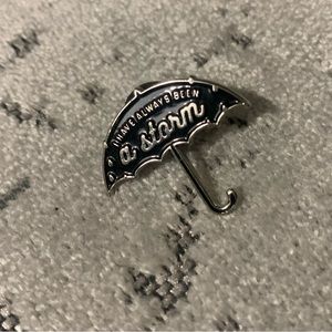 Umbrella Enamel Pin “I Have Always Been A Storm” Stevie Nicks - Gypsy Warrior